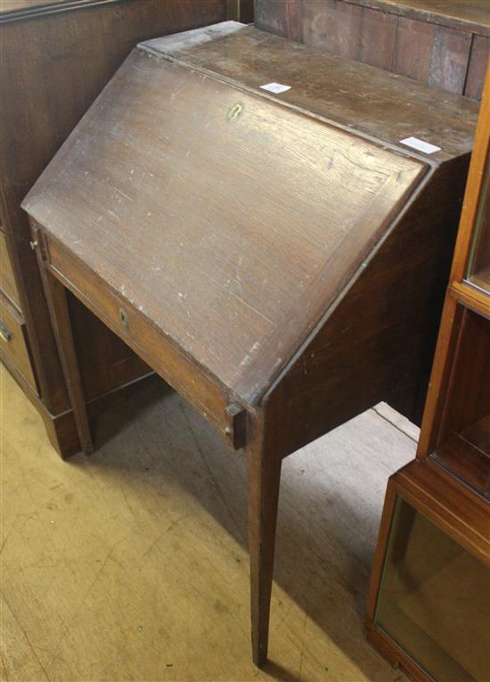 Georgian oak writing desk